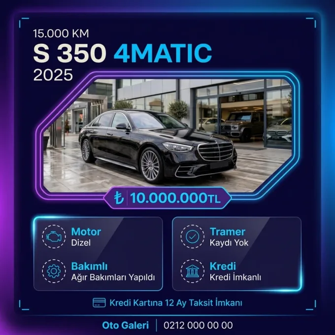 Kare 1:1 örnek: S 350 4MATIC ilanı