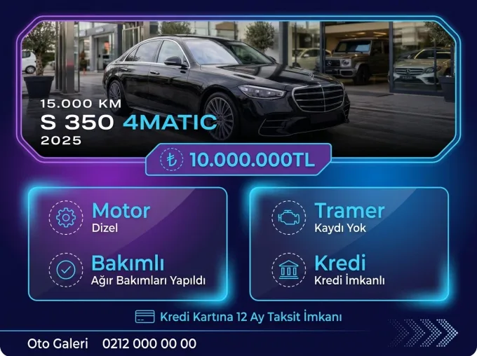 Yatay 4:3 örnek: S 350 4MATIC ilanı