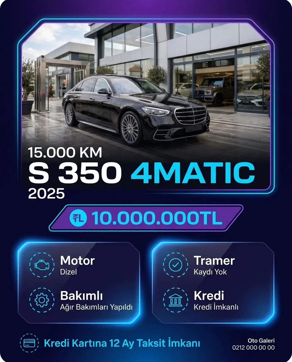 Dikey 4:5 örnek: S 350 4MATIC ilanı